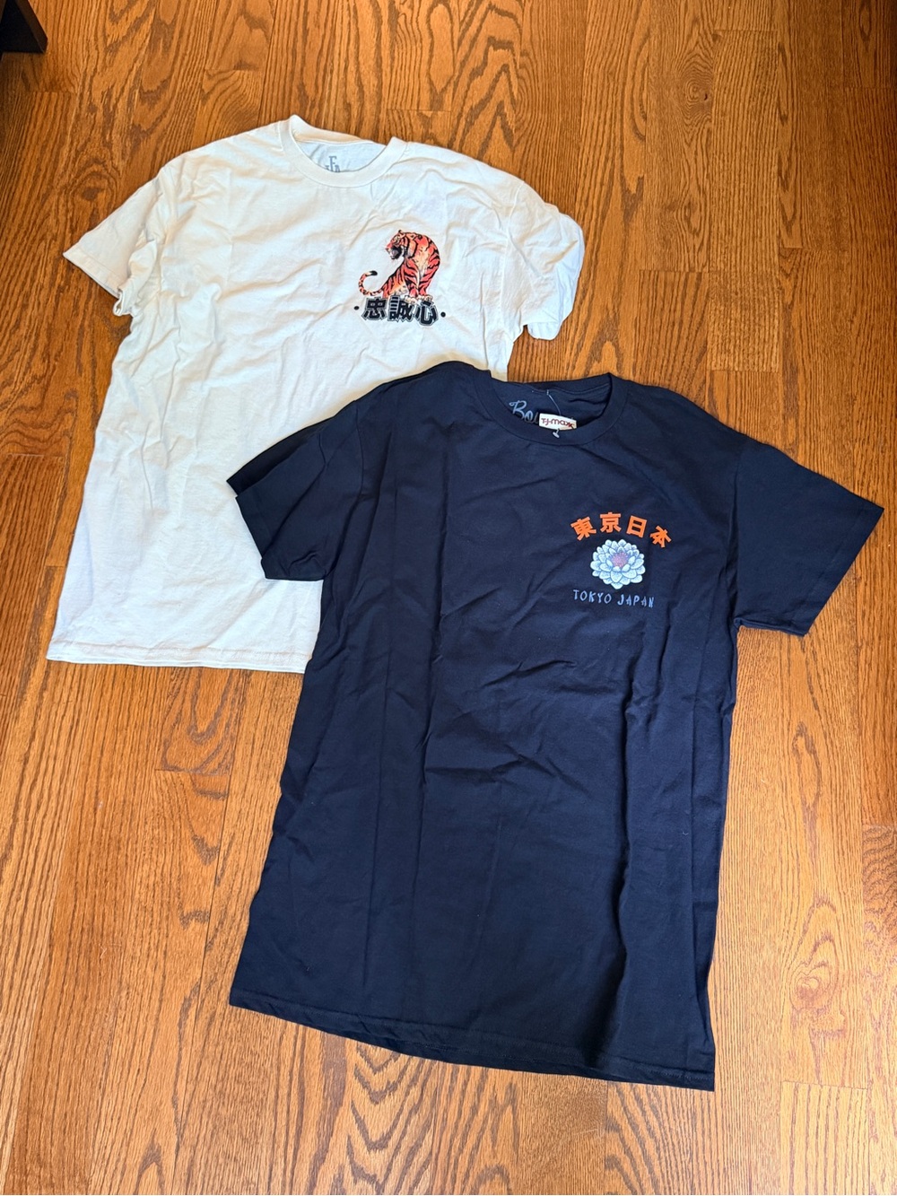 Tokyo Japan Graphic Tee - Navy and white Short Sleeve Shirt